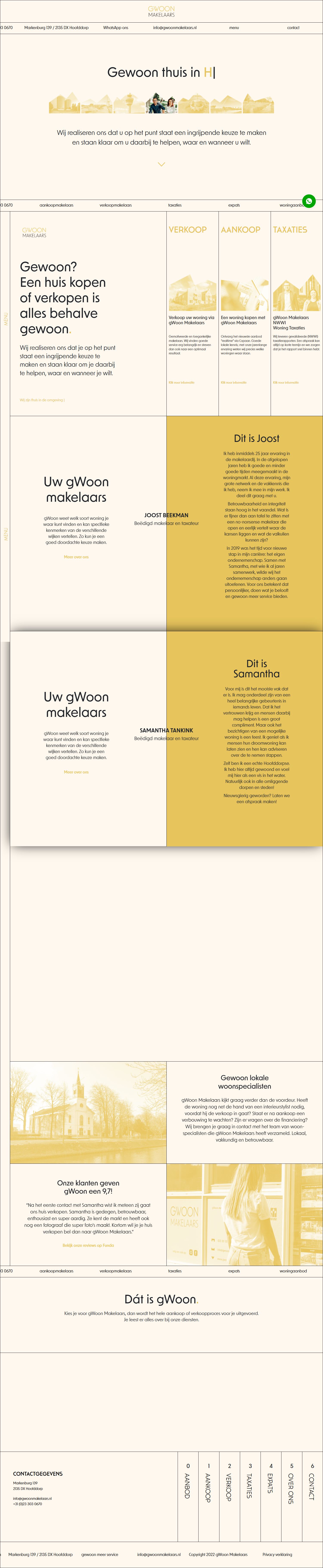 Screenshot of the website of www.gwoonmakelaars.nl