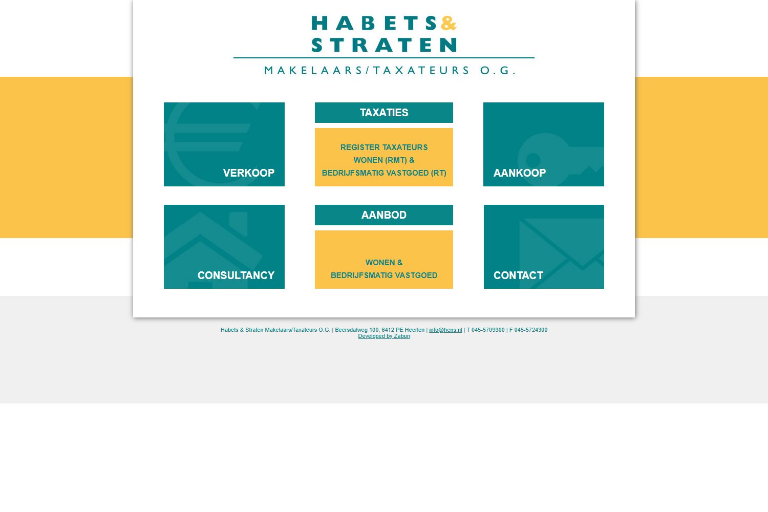 Screenshot der Website von www.hens.nl