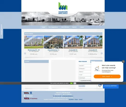 Screenshot van de website van www.hagendoorn.net