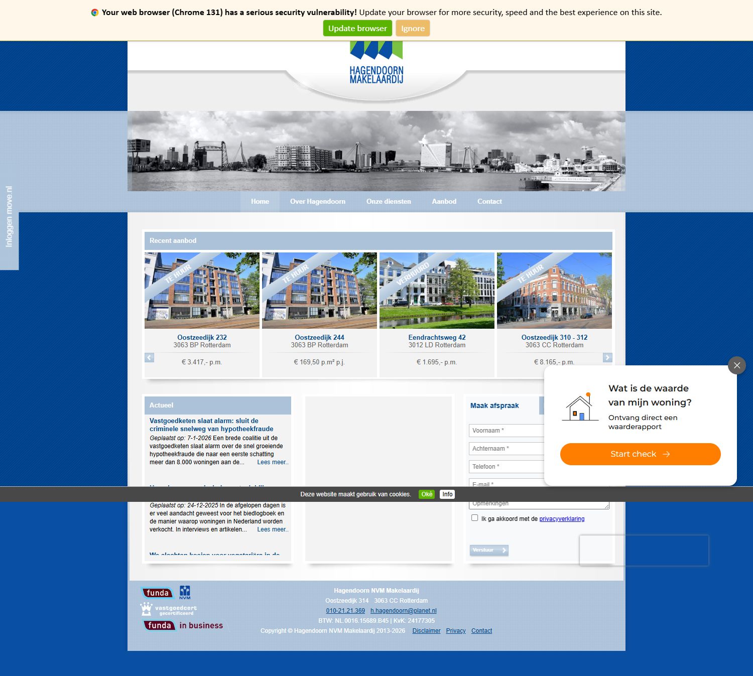 Screenshot van de website van www.hagendoorn.net