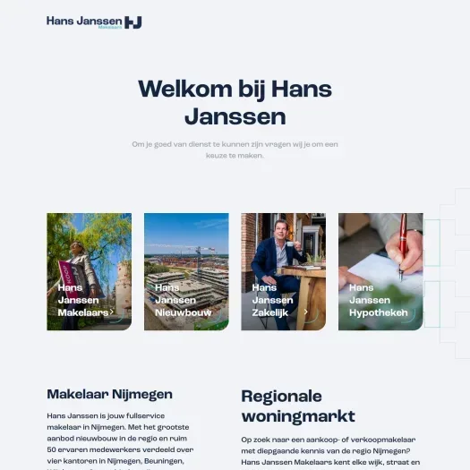 Screenshot van de website van www.hansjanssen.nl