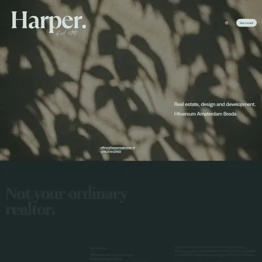 Capture d'écran du site web de www.harperrealestate.nl