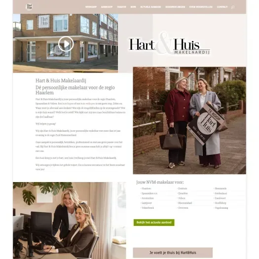 Screenshot van de website van www.hartenhuis.nl