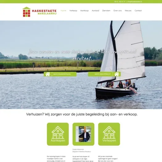 Screenshot der Website von www.haskestaete.nl