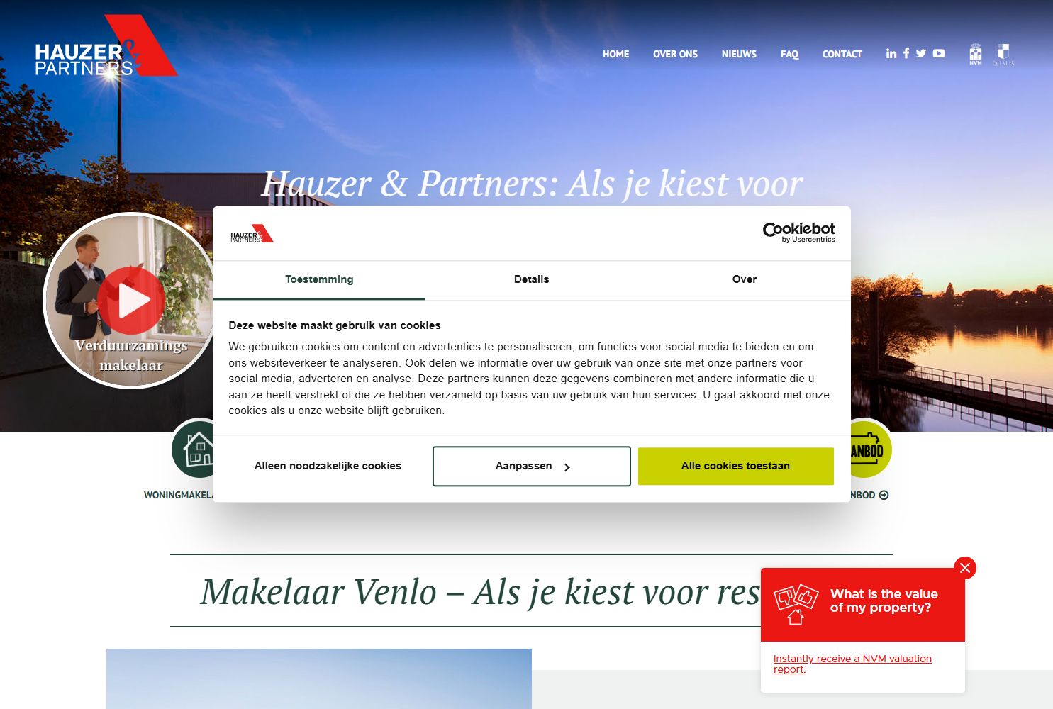 Screenshot der Website von www.hauzerenpartners.com