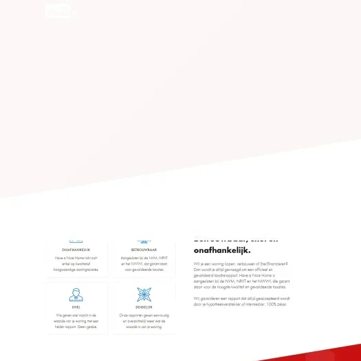 Screenshot van de website van www.haveanicehome.nl