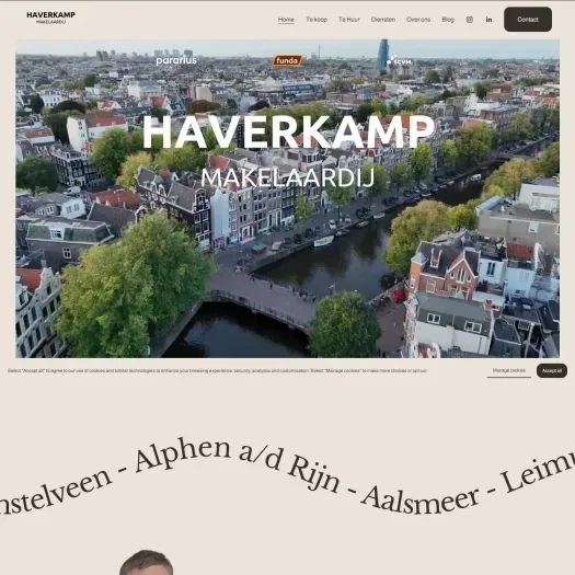 Screenshot of the website of www.haverkampmakelaardij.nl