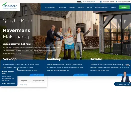 Capture d'écran du site web de www.havermansmakelaardij.nl