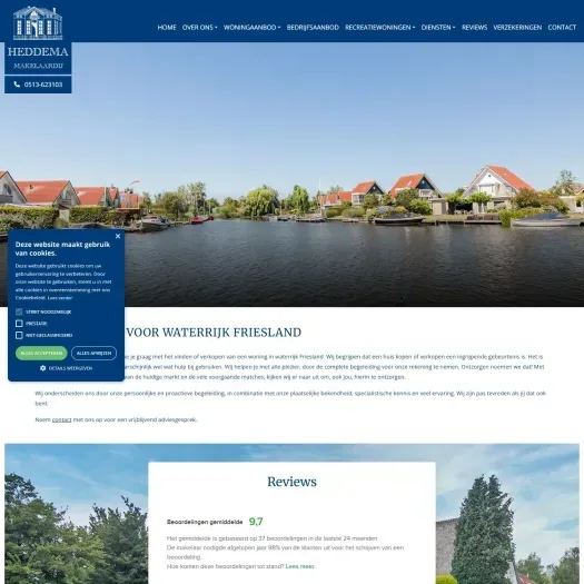 Screenshot der Website von www.heddema.nl
