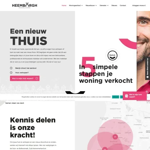 Screenshot of the website of www.heemborgh.nl