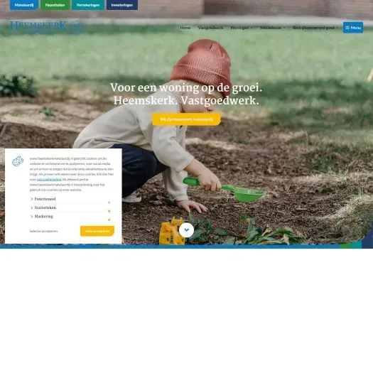 Screenshot van de website van www.heemskerkmakelaardij.nl