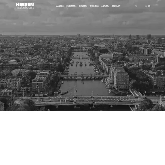 Screenshot of the website of www.heerenmakelaars.nl