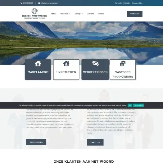 Screenshot der Website von www.heerenvanwaerde.nl