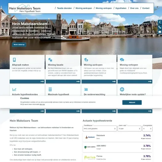 Capture d'écran du site web de www.heinmakelaarsteam.nl