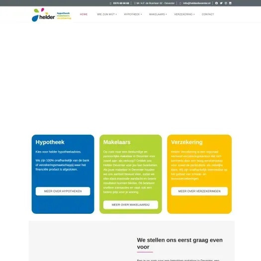 Screenshot van de website van www.helderdeventer.nl