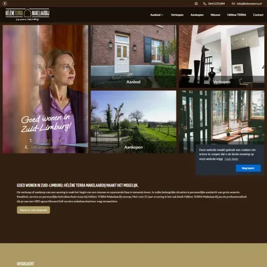 Screenshot van de website van www.heleneterra.nl