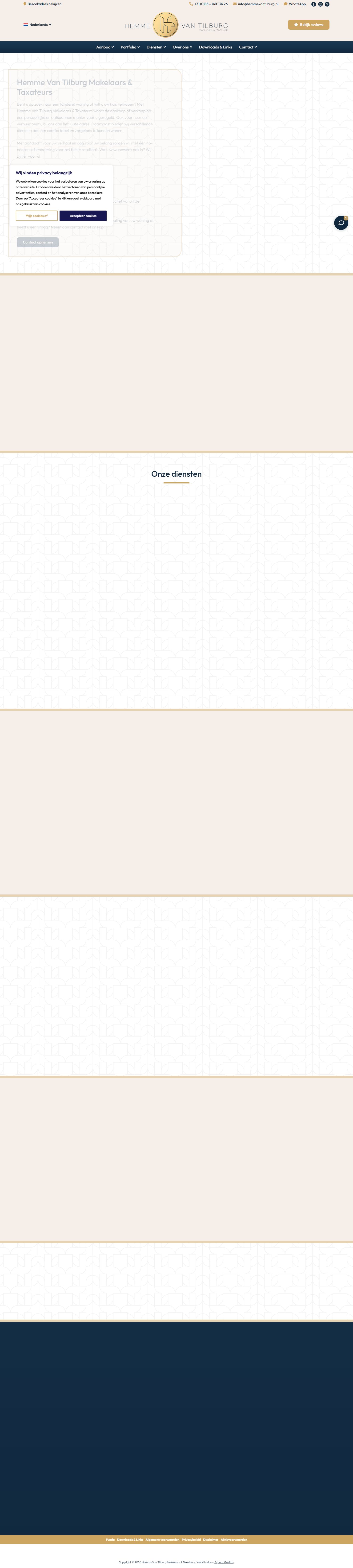 Screenshot der Website von www.hemmevantilburg.nl