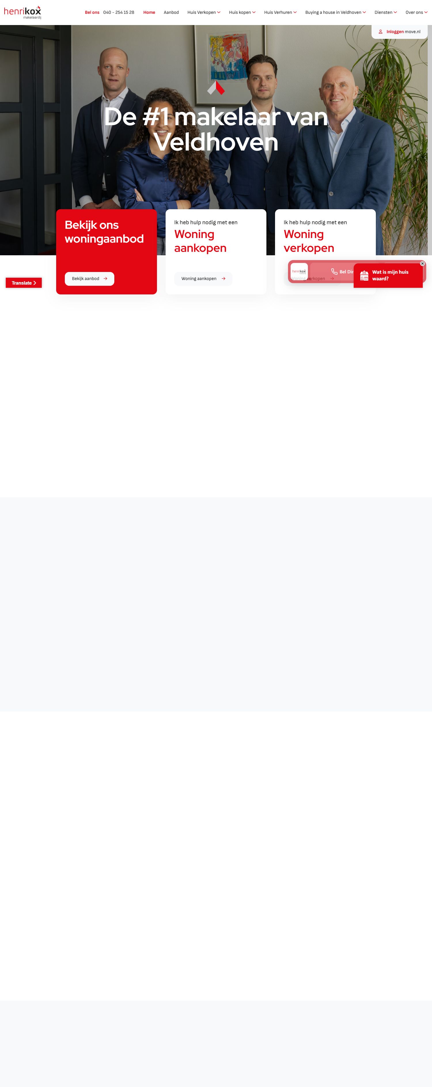 Screenshot der Website von www.henrikox.nl