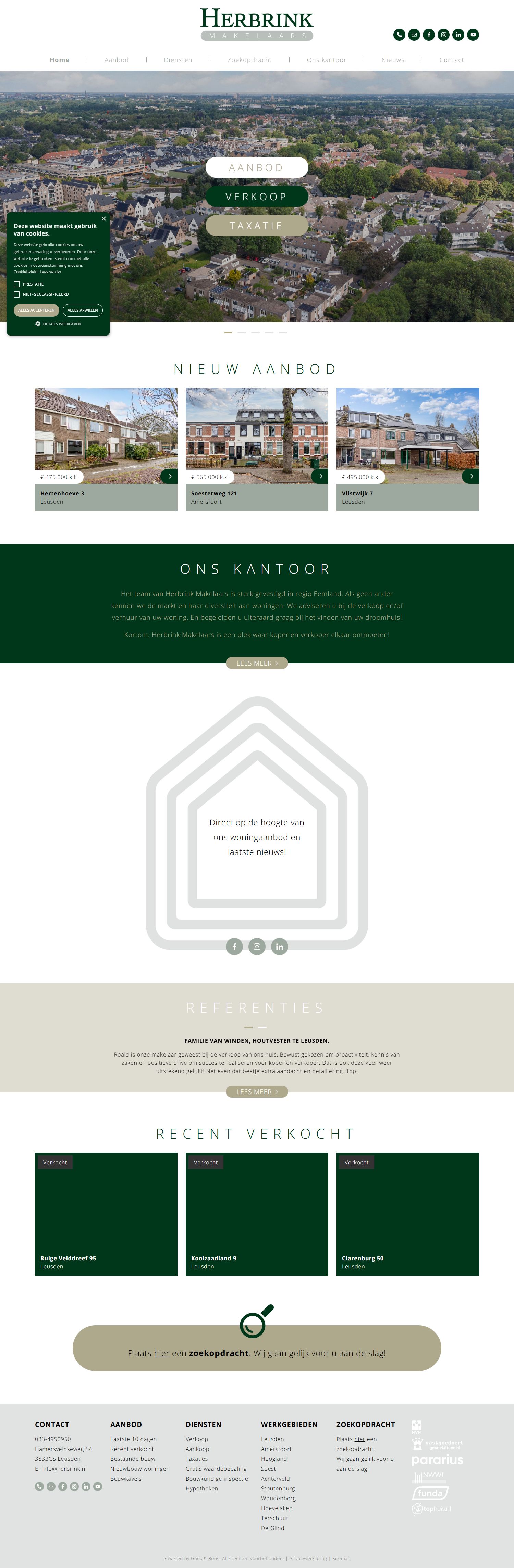 Screenshot der Website von www.herbrink.nl