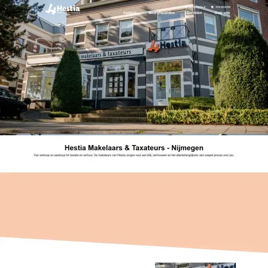 Screenshot van de website van www.hestia.nl