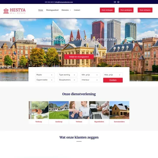 Screenshot of the website of www.hestyarealestate.com