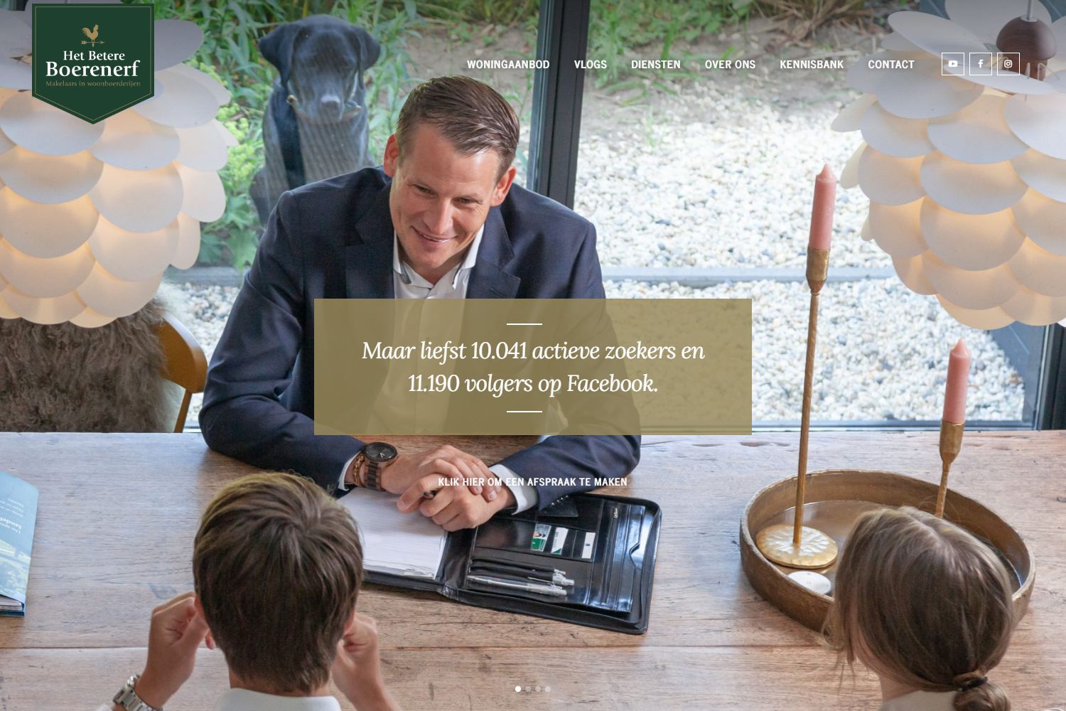 Screenshot der Website von www.hetbetereboerenerf.nl