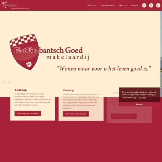 Screenshot van de website van www.hetbrabantschgoed.nl