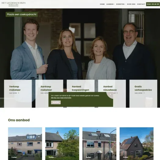 Screenshot of the website of www.hetgelderschhuys.nl