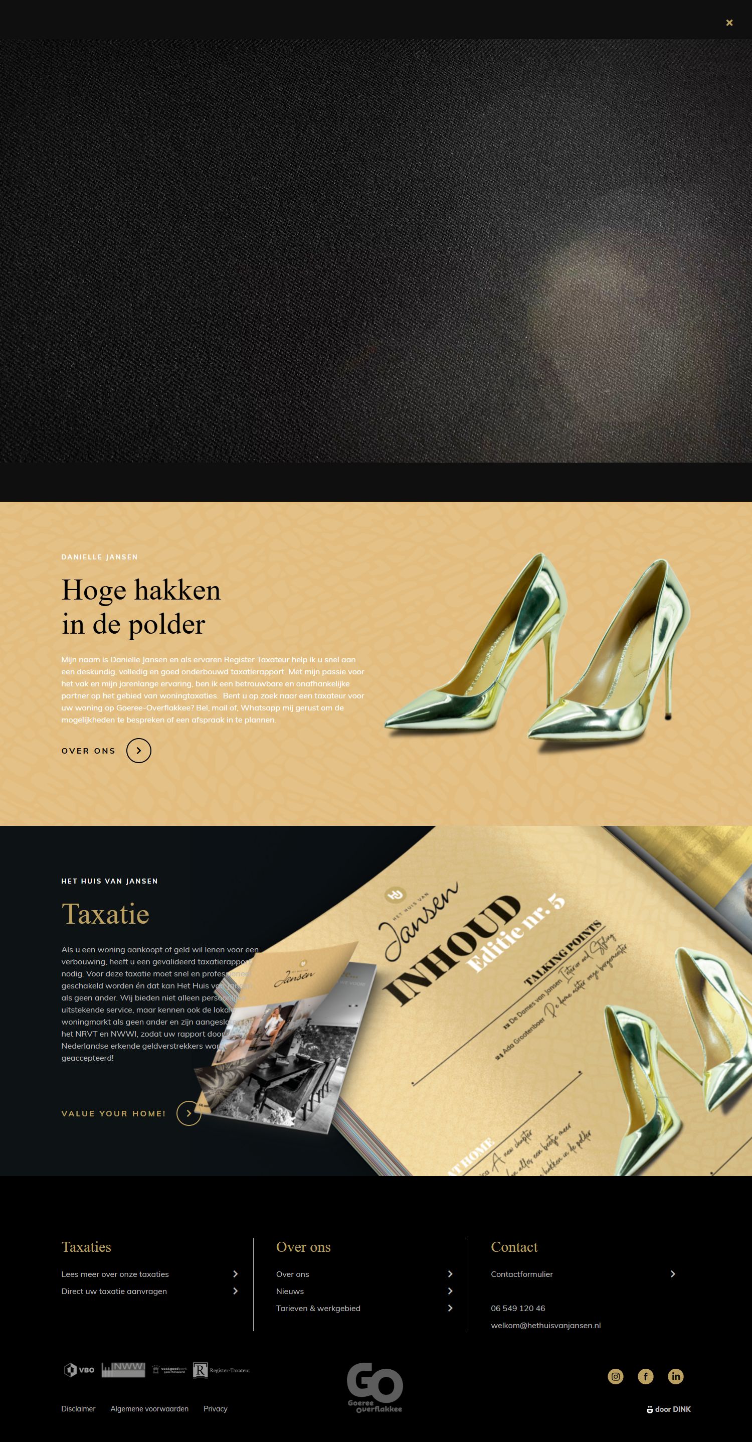 Screenshot van de website van www.hethuisvanjansen.nl