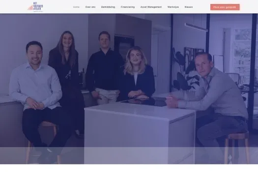 Screenshot van de website van www.hetvastgoedatelier.nl