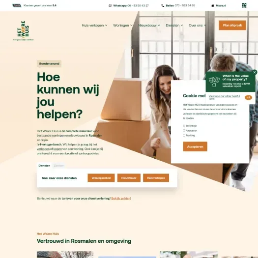 Screenshot der Website von www.hetwaarehuis.nl