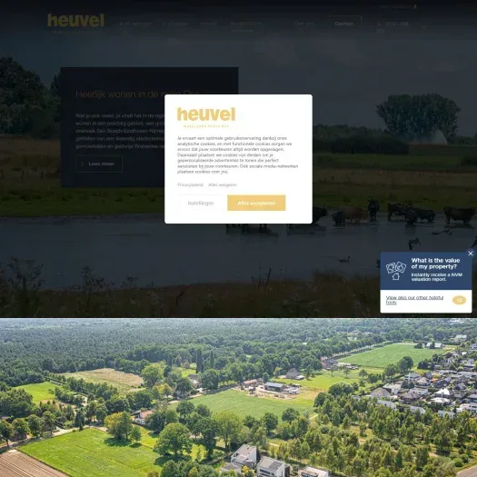 Screenshot van de website van www.vandenheuvel.nl
