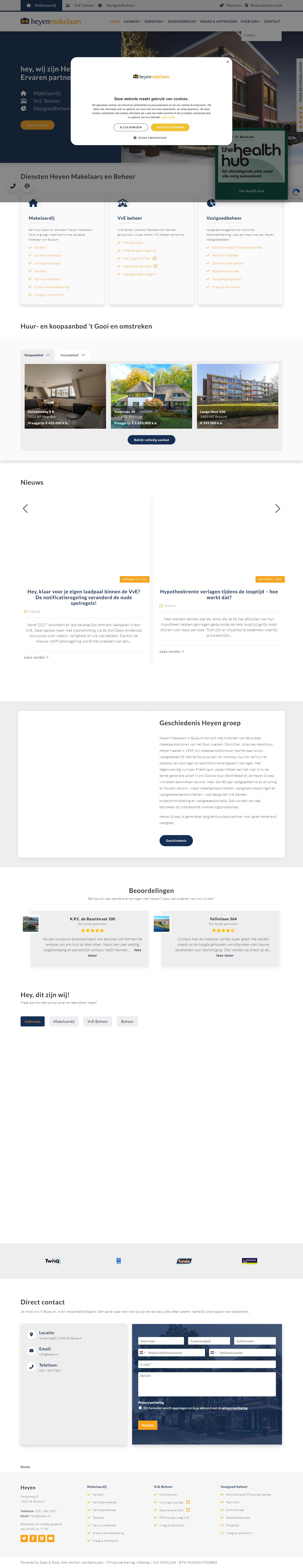 Screenshot van de website van www.heyen.nl
