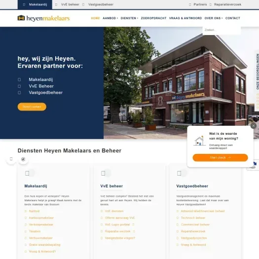 Screenshot of the website of www.heyen.nl