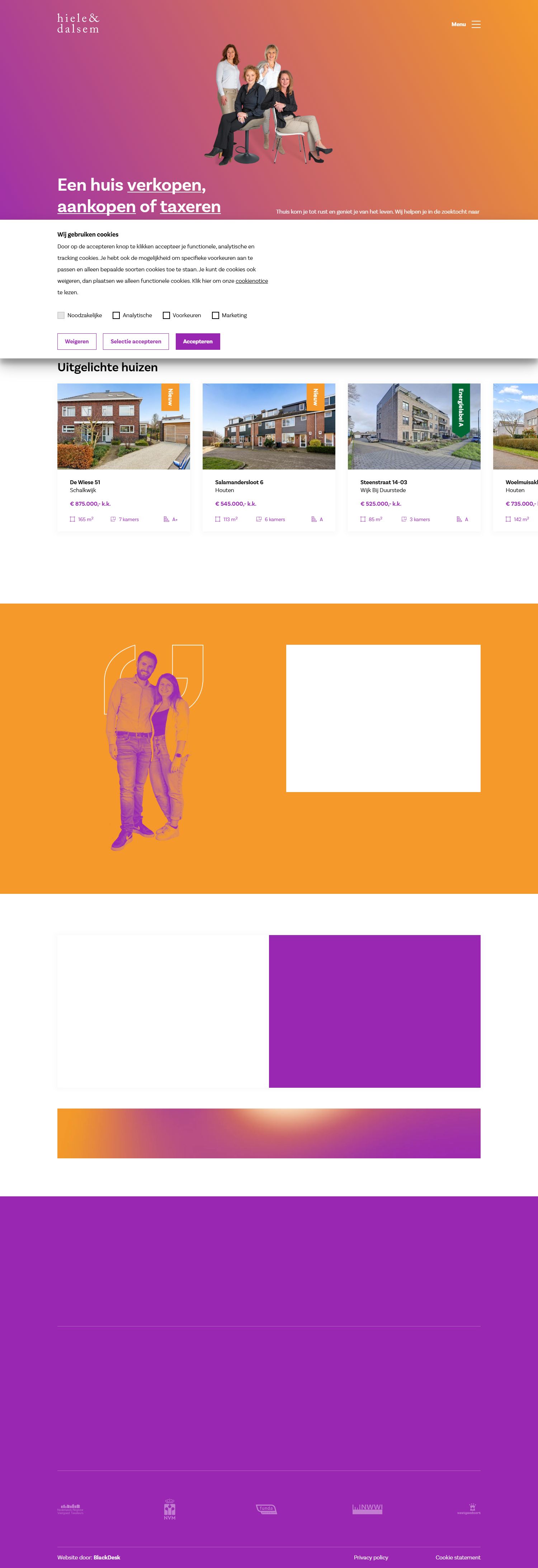 Screenshot der Website von www.hdmakelaardij.nl