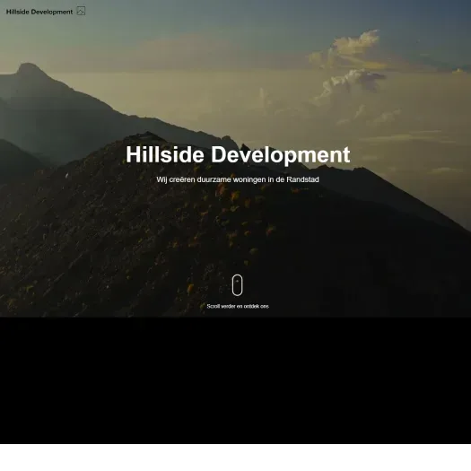 Screenshot van de website van realestate.hillside.nl