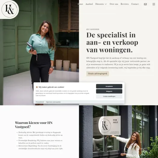 Screenshot der Website von www.hnvastgoed.com