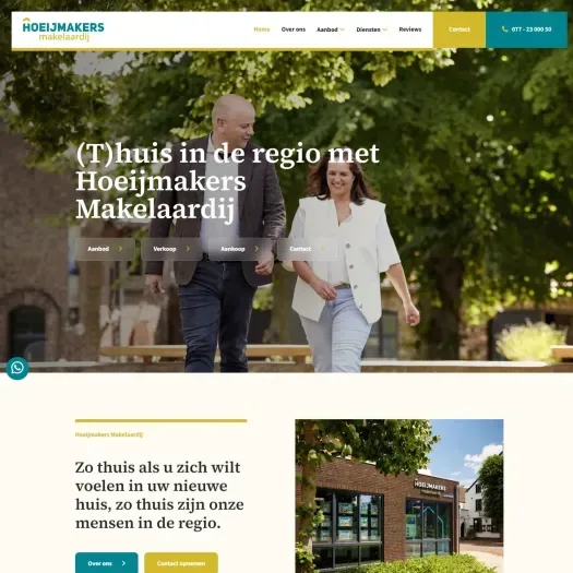 Screenshot van de website van www.hoeijmakersmakelaardij.nl
