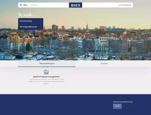 Screenshot van de website van www.hoen.nl
