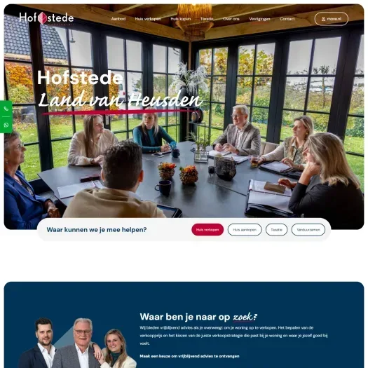 Screenshot van de website van www.hofstedelandvanheusden.nl