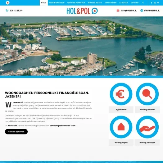 Screenshot of the website of www.holenpol.nl