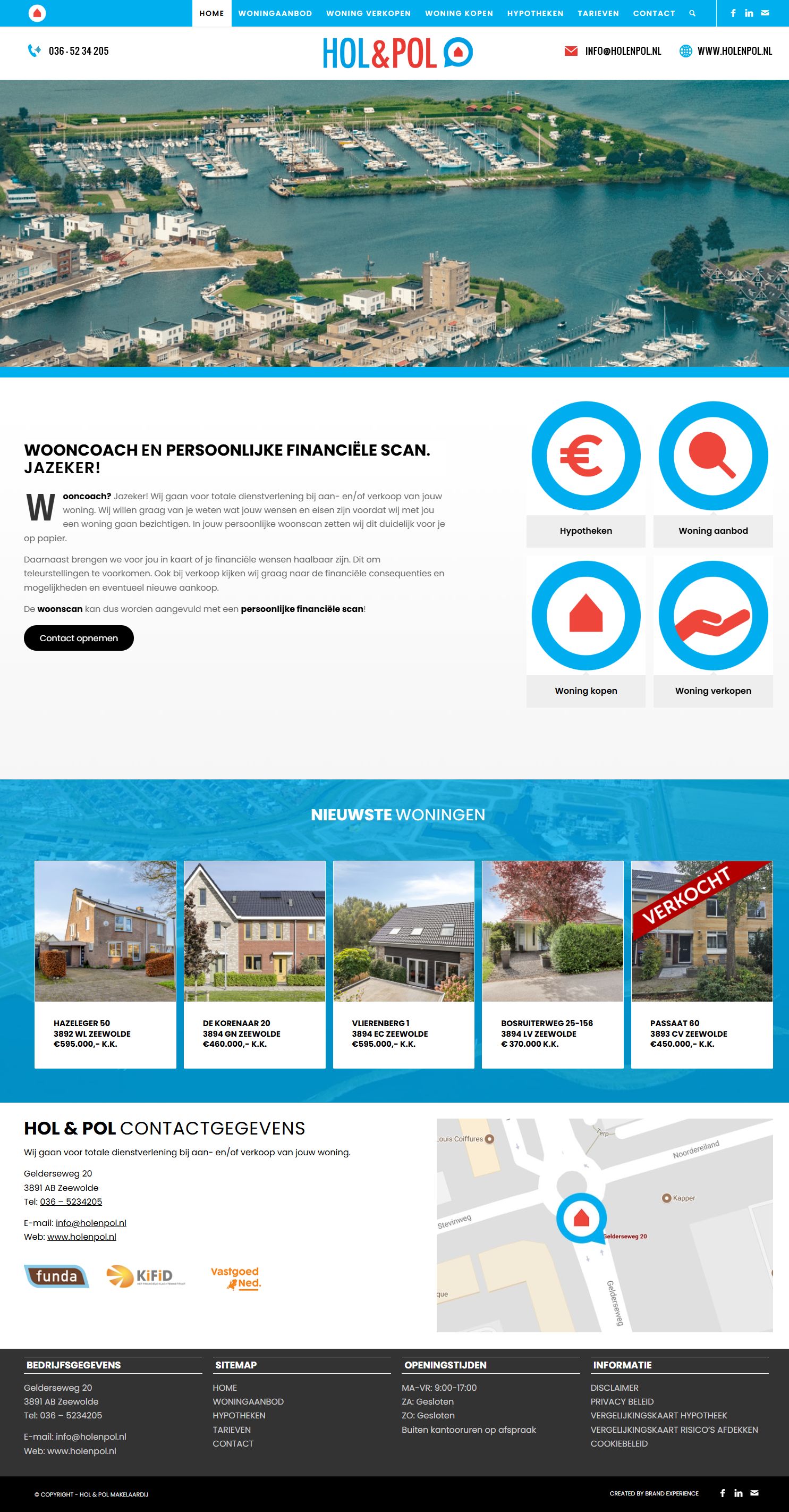 Screenshot der Website von www.holenpol.nl
