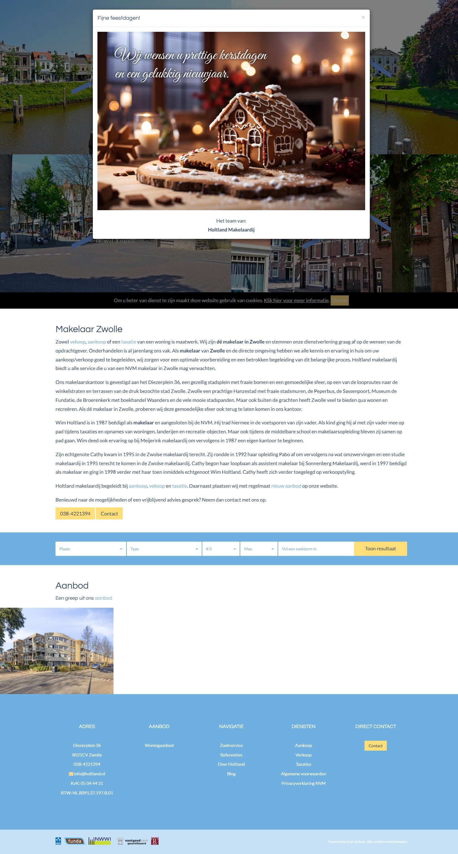 Capture d'écran du site web de www.holtland.nl