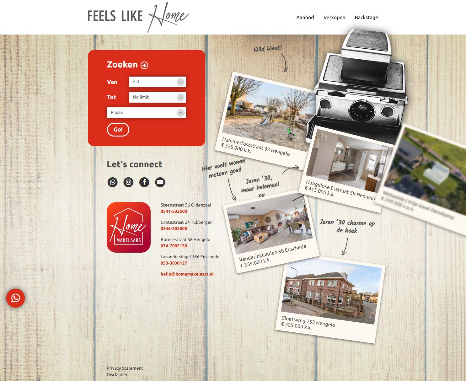 Capture d'écran du site web de www.homemakelaars.nl