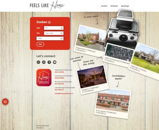 Screenshot der Website von www.homemakelaars.nl