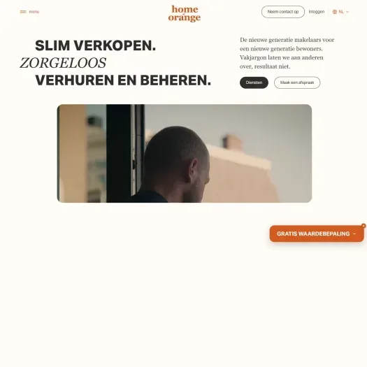 Screenshot van de website van www.homeoforange.nl
