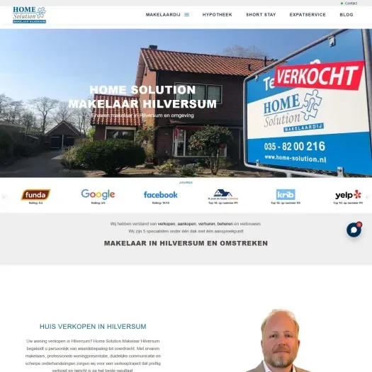 Capture d'écran du site web de www.home-solution.nl