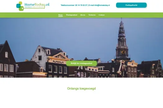 Screenshot van de website van hometoday.nl