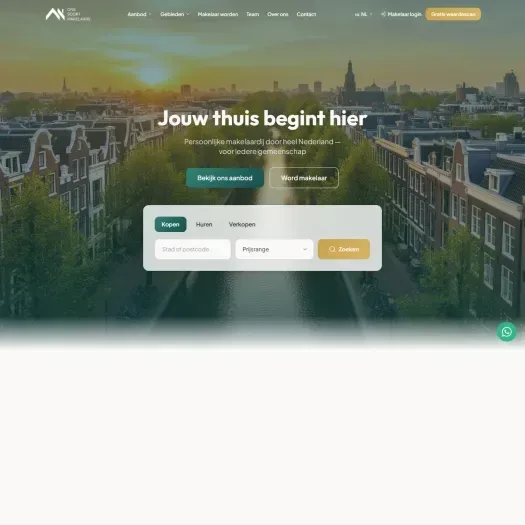 Screenshot van de website van www.osmakelaars.nl