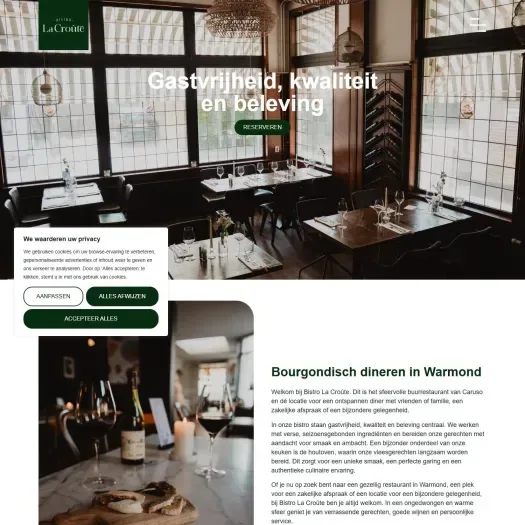 Screenshot van de website van lacroute.nl